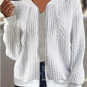 Woman's Textured Zip Up Jacket